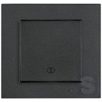 Вимикач одноклавішний ПЕРЕХРЕСТНИЙ Arvia Electric KAREN Димчастий (20 04 2000 214)